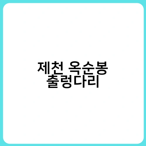 제천 옥순봉 출렁다리 3