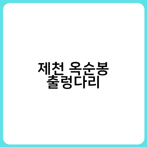 제천 옥순봉 출렁다리 1