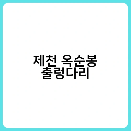 제천 옥순봉 출렁다리