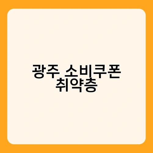 광주 소비쿠폰 취약층