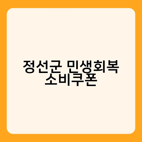 정선군 민생회복 소비쿠폰 3