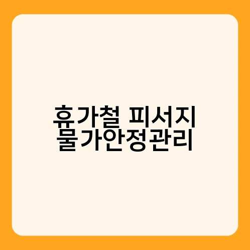 휴가철 피서지 물가안정관리 1